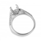  0.49 Cts. 18k White Gold Round Cut Diamond Engagement Ring Setting